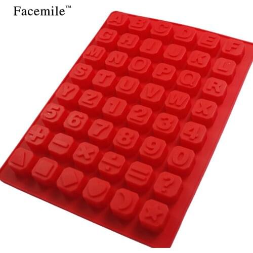 Gift Silicone Mold Christmas Jelly Candy Alphabet Ice Cube Chocolate Soap Tray Mold Silicone Party maker 02015