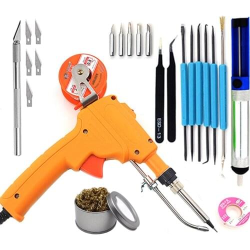 60W 220V Hand-held Internal Heating Soldering Iron Automatically Send Tin Gun Soldering Station Welding Repair Replace 900M TIP