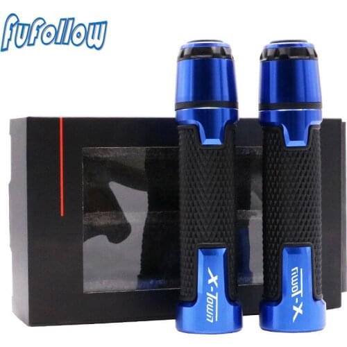 X-TOWN logo 22mm Handle Grips Ends handlebar cafe racer For KYMCO DownTown 125i 200i XCITING 250 300 350 X-TOWN K-XCT 125 300
