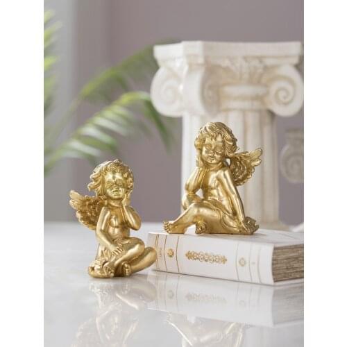 Light Luxury Golden Cute Angel Small Ornaments Birthday Gift Ins Wind Creative Soft Decorations Ornaments