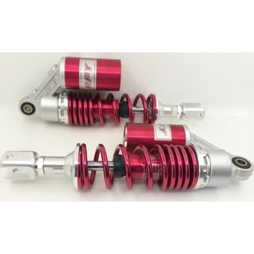RFY 2Pieces Universal 11.6 "295mm Motorcycle Air Shock Absorber Rear Suspension for Honda Yamaha Suzuki Kawasaki Silver + RED