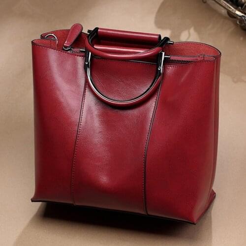 New Retro European And American Wind Leisure Chic Restoring Ancient Ways Genuine Leather Soft Cowhide Women Handbag