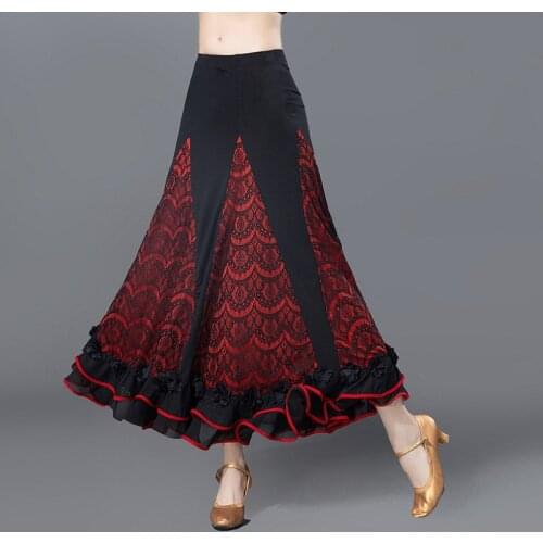 Lady Ballroom Dancing Skirt Womens Modern National Standard Suits Communication Dance Practice Show Half-length Skirt D0811