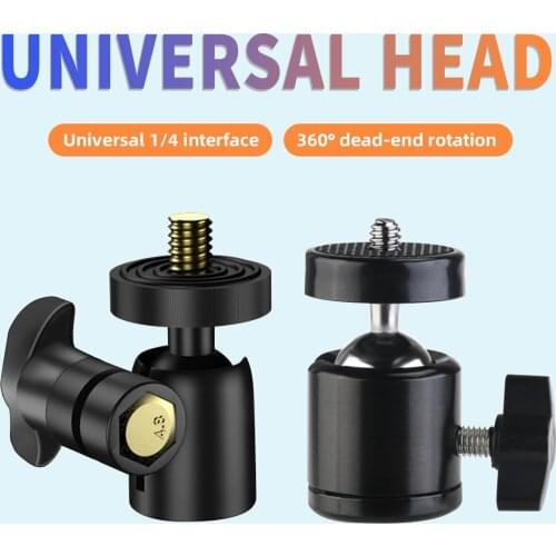1/4 Hot Shoe Tripod Mount Camera Head Ball Adapter Cradle Ball Head with Lock LED Light Flash Bracket Holder Yuntai Connector