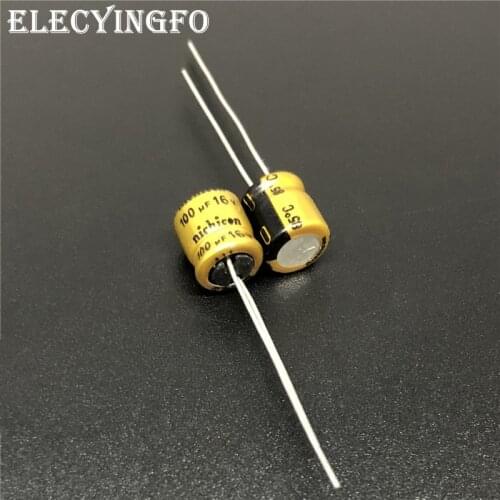 10Pcs/100Pcs 100uF 16V NICHICON SW Series 6.3x7mm 16V100uF Audio Aluminum Electrolytic Capacitor