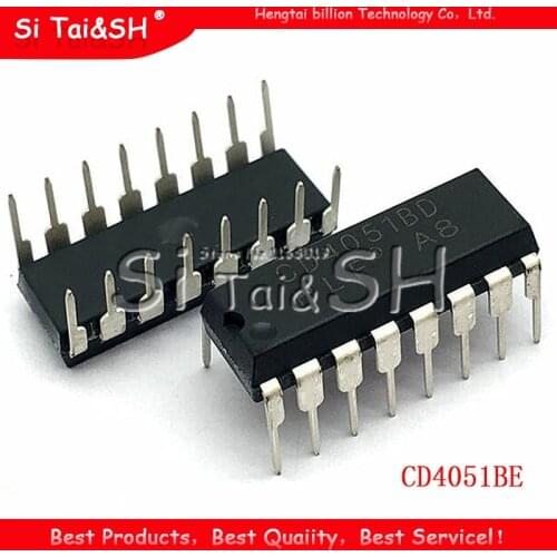 10PCS CD4051BE DIP16 CD4051 DIP 4051BE DIP-16 new and original IC