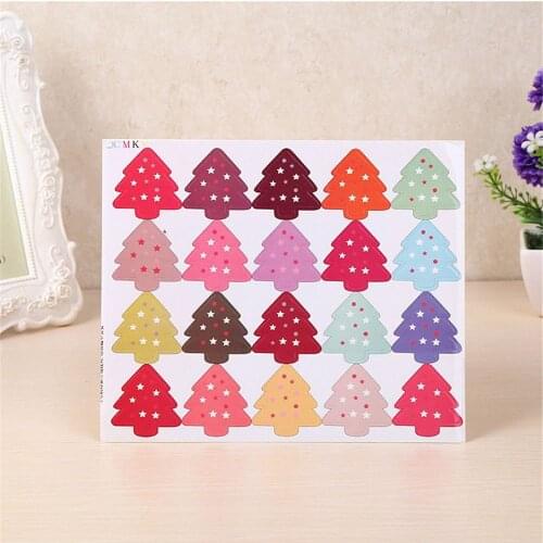 200Pcs/lot Cute Vintage Colourful Christmas Tree Theme Sealing sticker DIY Gifts posted/Baking Decoration label