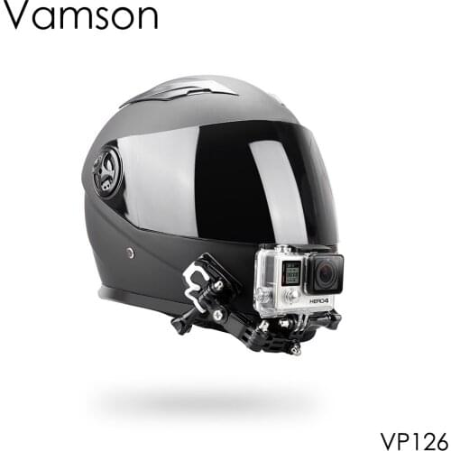 Vamson Accessories for Gopro Hero7 6 5 4 Kit Helmet 4 Way Adjustable Pivot Arms Mount for Xiaomi YI for Eken for SJCAM VP126B