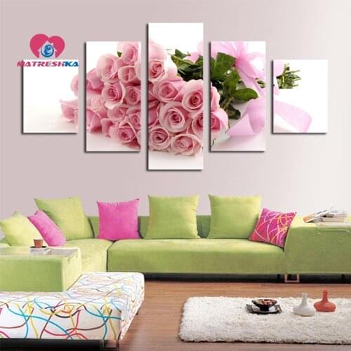 Diamond embroidery flowers rose mosaic pictures Embroidery kit diy diamond painting Pictures of rhinestones Modular pictures