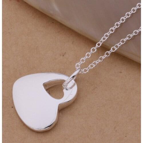 AN241 Hot sterling Necklace fashion jewelry pendant Heart in heart /glfapcma aprajgya silver color