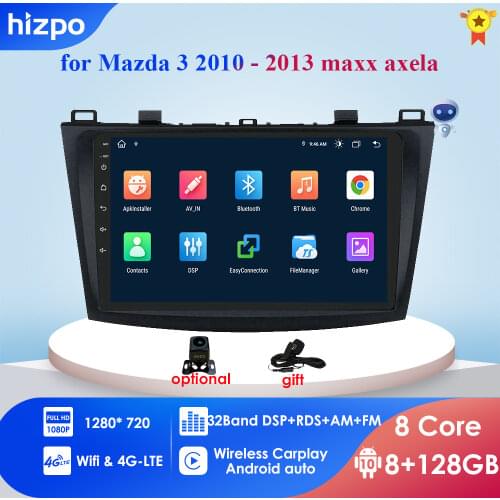 3G+32G 4G Android 10 Car Radio For Mazda 3 2010-2013 maxx axel Wifi Auto Stereo car dvd gps Navigation stereo Multimedia Player