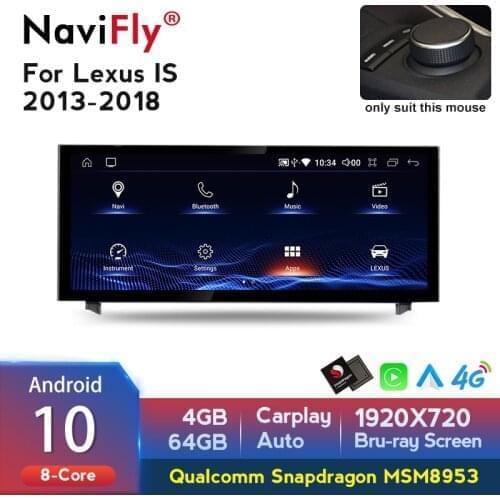 MSM 8953 HD1920*720 Android 10 4+64G Car Radio GPS Navigation multimedia player for Lexus RC IS 200 250 300 350 200t 300h 2Din