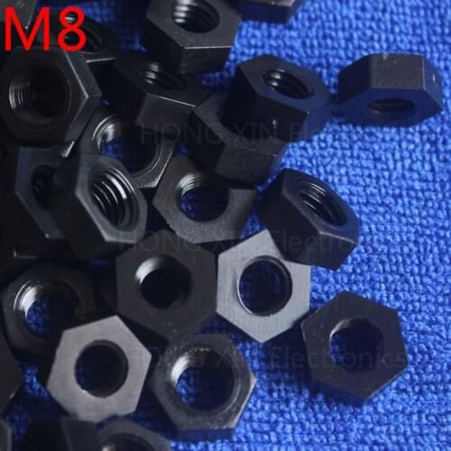 M8 1 pcs black nylon hex nut 8mm plastic nuts Meet RoSH standards Hexagonal PC Electronic accessories Tools etc high-quality