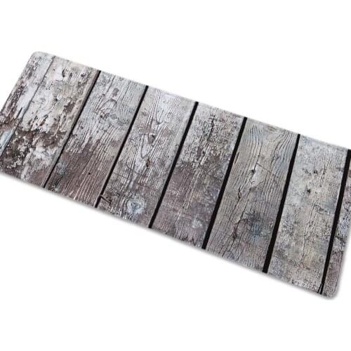 Retro Wood Floor Style Anti-slip Kitchen Mat Long Bath Carpet Outdoor Entrance Doormat Absorbent Bedroom Living Room Mats drop