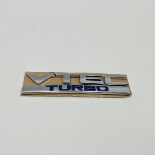 For Honda VTEC TURBO Rear Logo Emblem Plate Decal Badge For Jazz Civic
