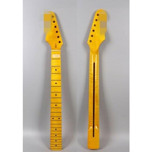 Flame Maple Electric Guitar Neck 22 Fret 25.5inch For Strat Style Left Hand