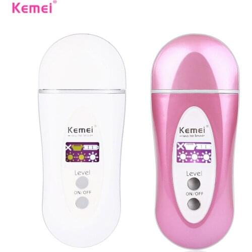 Kemei 5.8W Infrared Hot-wire Electric Epilator Rechargeable Cordless Use Easy To Carry Hair Remover Kit Device