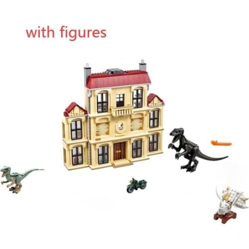 Jurassic World Indoraptor Rampage at Lockwood Estate Building Blocks Kit Bricks Classic Movie Model Kids Toys For Children Gift