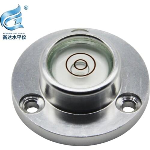 Metal round horizontal bubble with mounting hole spirit level high precision level bubble 34*20*12mm