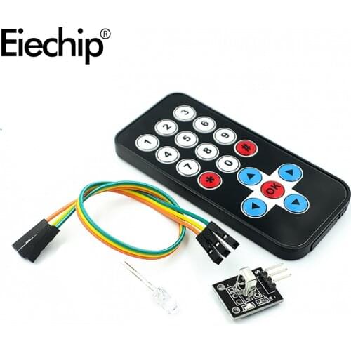 Eiechip 1set For Arduino Infrared IR Wireless Remote Control Module Kits DIY Kit HX1838 For Arduino Raspberry Pi Control Board