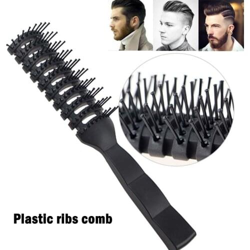 Men Plastic Vent Hair Brush Comb Anti-Static, Massage Hair Care Ribs Comb