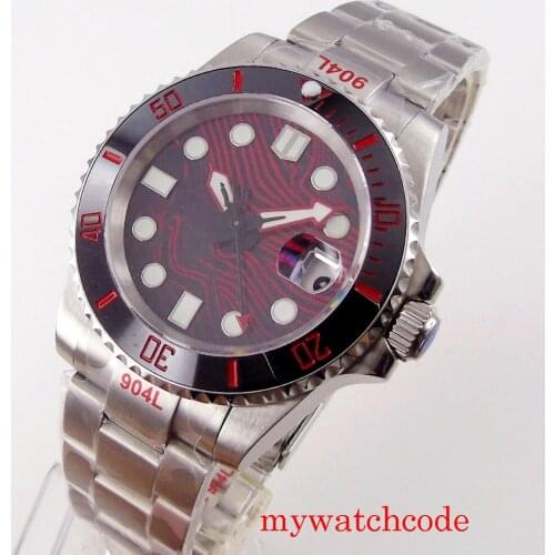 Bliger Sterile Automatic Mens Watch Sapphire Crystal NH35A Movement Luminous Marks Date 904L Oyster Bracelet