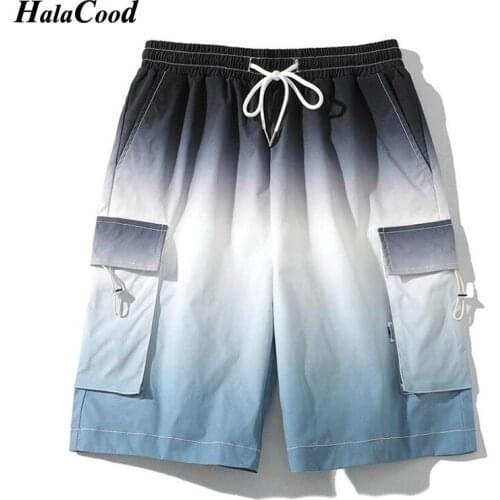 HALACOOD Brand Summer Mens Shorts Breeches Casual Bermudas Men Shorts Black White Boardshorts Classic Beach Quick Dry Shorts Men