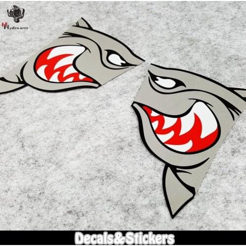NO.LN197 Cartoon Shark Scratch cover 3M MOTO GP Reflective Sticker Car Sticker Decals Racing Stickers Motorcycle Bike