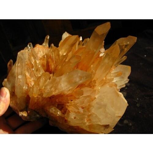 New find from Tibetan red soil natural rock quartz crystal cluster original 2890g