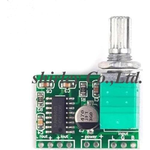 Free shiiping 100pcs PAM8403 mini 5V digital amplifier board with switch potentiometer can be USB powered
