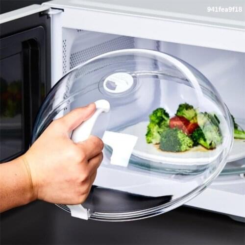 Professional Microwave Food Anti-Sputtering Cover With Handle Heat Resistant Lid for Microwave Food