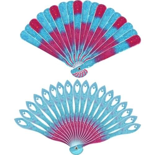 Crystal Epoxy Diy Chinese Style Fan Mould Jewelry Making Creative Feather Fan Mirror Resin Silicone Mold for Wholesale Drop Ship