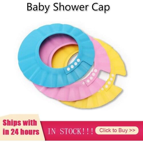 Kids Bath Hat Adjustable Baby Shower Cap Protect Shampoo Hair Wash Shield For Children Infant Waterproof Cap Gorra Gorras Gorros