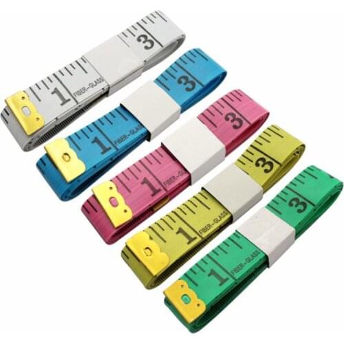 1 PC 1.5m Body Measuring Ruler Sewing Tailor Tape Measure Mini Soft Flat Ruler Centimeter Meter Sewing Measuring Tape