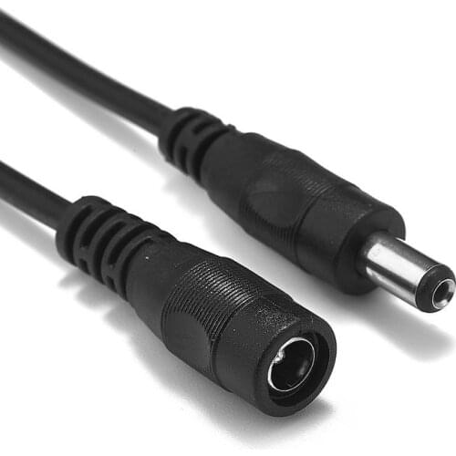 50pcs 12V 5.5mmx2.1mm DC Power Connector Cable 10m 5m 3m 2m 1m Female to Male Jack Plug Extension Wires For Lamp Bulb LED Light