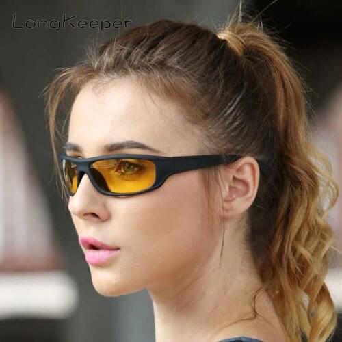 Long Keeper Polarized Night Vision Sunglasses Women Retro Safety Driving Sun Glasses Men UV400 Yellow Lens Eyewear KP1039