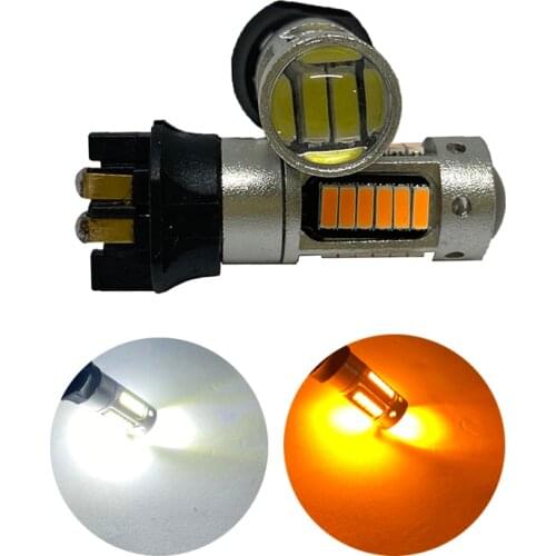 2PCS Canbus PW24W PWY24W LED Bulbs For Auto Turn Signal Light Daytime Running Light DRL 3000K 6000K Amber yellow White