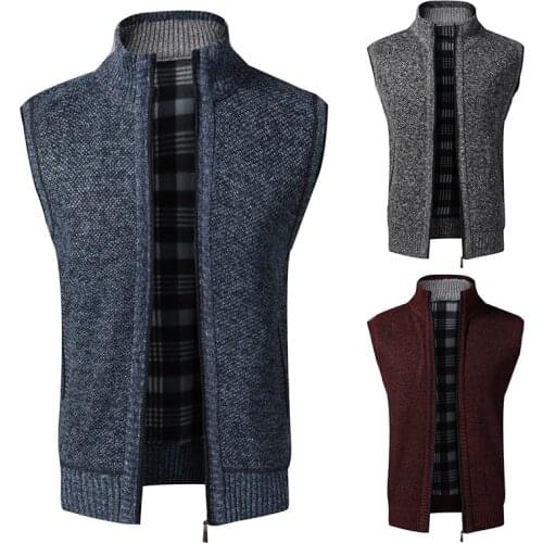 Young mens relaxed leisure cardigan sweater sweater autumn winter new mens clothing vest vest fashion thermal knitwear