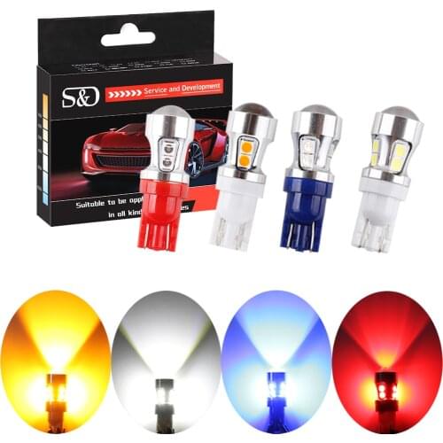 T10 Canbus OBC Error Free Bulbs Interior Emitter LED DRL 194 W5W Car lamps External Auto Lights White /Red/Blue/Amber