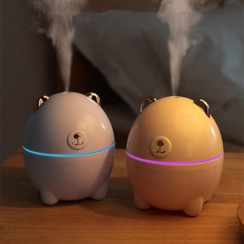1pcs Ultrasonic Air Humidifier Aroma Essential Oil Diffuser for Bear Mist Maker USB Diffusers Air Fresher Mini Air Humidifier
