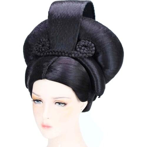 Tang dynasty wu zetian cosplay hair royal queen cosplay empress hair products historical photography carnival head wear