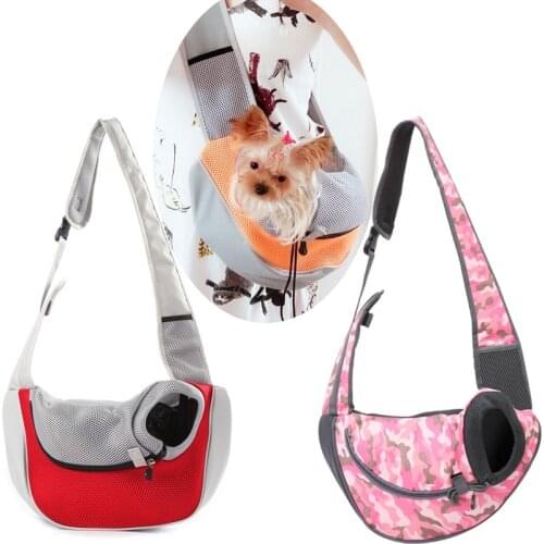 Breathable Pet Puppy Carrier Outdoor Travel Dog Kitten Shoulder Bag Mesh Oxford Single Comfort Sling Handbag Tote Pouch
