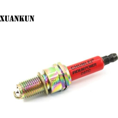 XUANKUN Motorcycle Scooter Iridium Spark Plug A7TC D8TC 70 100 110 125 150 Spark Plug Fittings