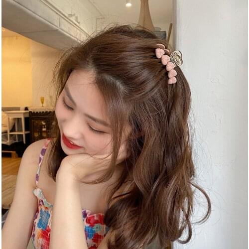 New Korea Sweet Heart Candy Color Minimalist Hair Clip Hair Grip Lovely Barrettes Hairpin Hair Accessories For Women Girls