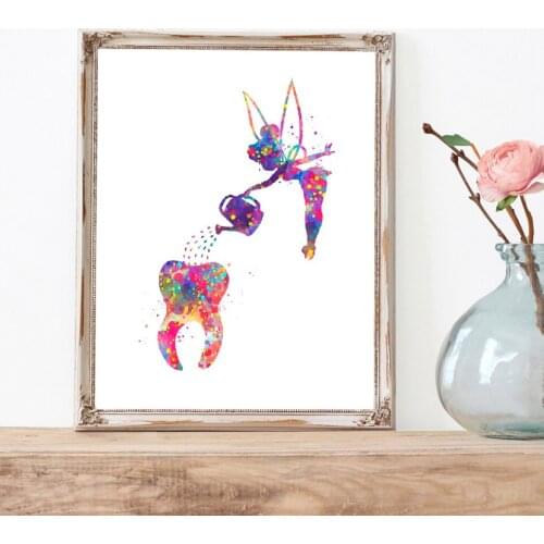 Tooth Fairy 5d diy full square drill resin diamond painting cross stitch mosaic embroidery cartoon,Dental Clinic Decor, gift