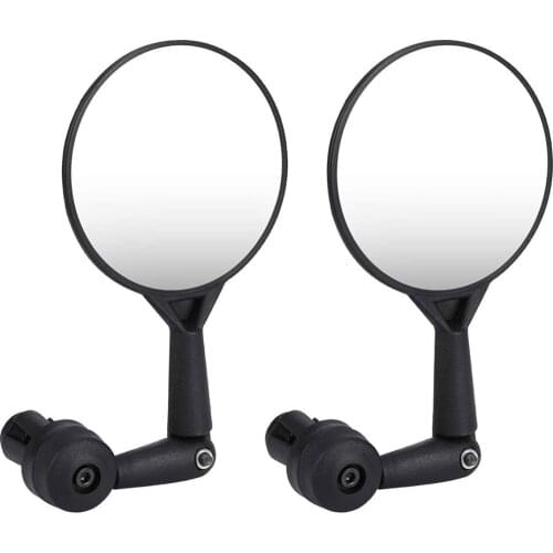 1Pair Bike Mirrors Right and Left Round Wide View Bicycle Rearview Mirrors 360 Dregree Rotatable Handlebar Mounted Convex Mirror
