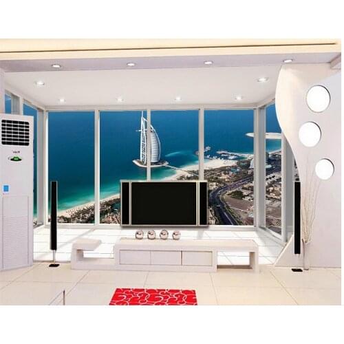 3d wallpaper for room Deluxe Ocean Terrace View Dubai Sailing Hotel bathroom 3d wallpaper living style wallpaper