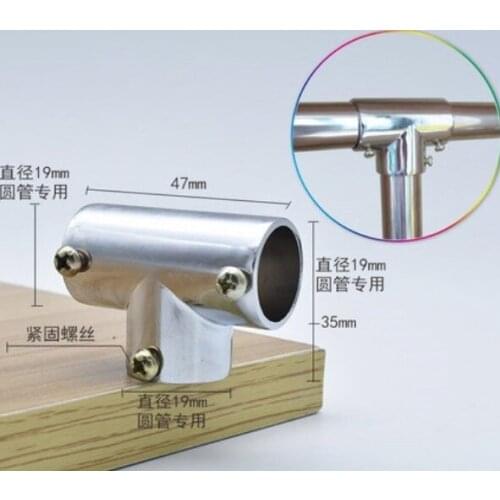 4pcs 19mm Zinc alloy Clothes pole three way joint connector clothes pole accessories