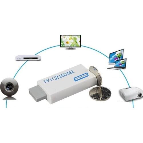 For Wii to HDMI-compatible Converter Adapter Full HD 720P 1080P with 3.5mm Audio For Game PC HDTV Monitor Display Wii2HDMI