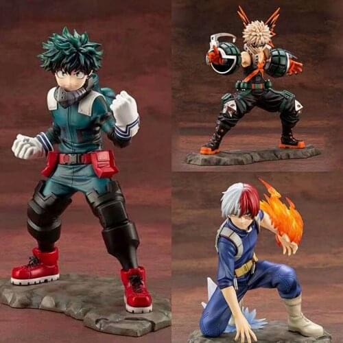 Artfx J Statue My Hero Academia Izuku Midoriya Bakugou Katsuki Shoto Todoroki Action Figure Collectible Model Toys Dolls Gift